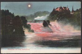 Rheinfall mit  beng. Beleuchtung  1917