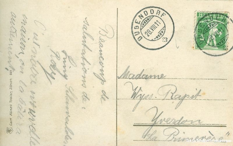 Cartoline postali: Dübelstein - Schloss Dübelstein + 1911 – Usato da Emmenbrücke venduto da teestube 1