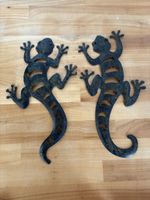 Gecko Dekoration aus Metall