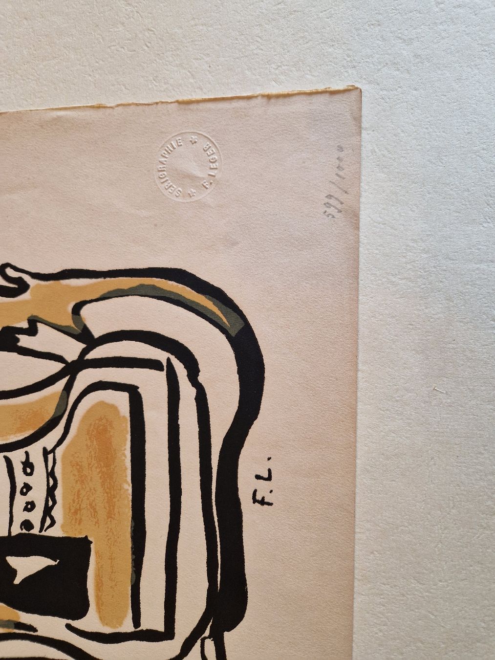 Grafiken & Lithographien: Fernand Leger.Tête de femme avec composition. – Gebraucht aus Mex VD von penska 3