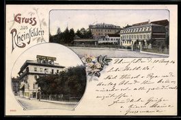 AK Rheinfelden, Soolbad Schützen und Rheinufer