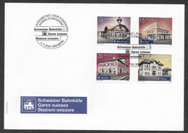 FDC Serie 1687-1690 Schweizer Bahnhöfe ET Bern 6.9.2018