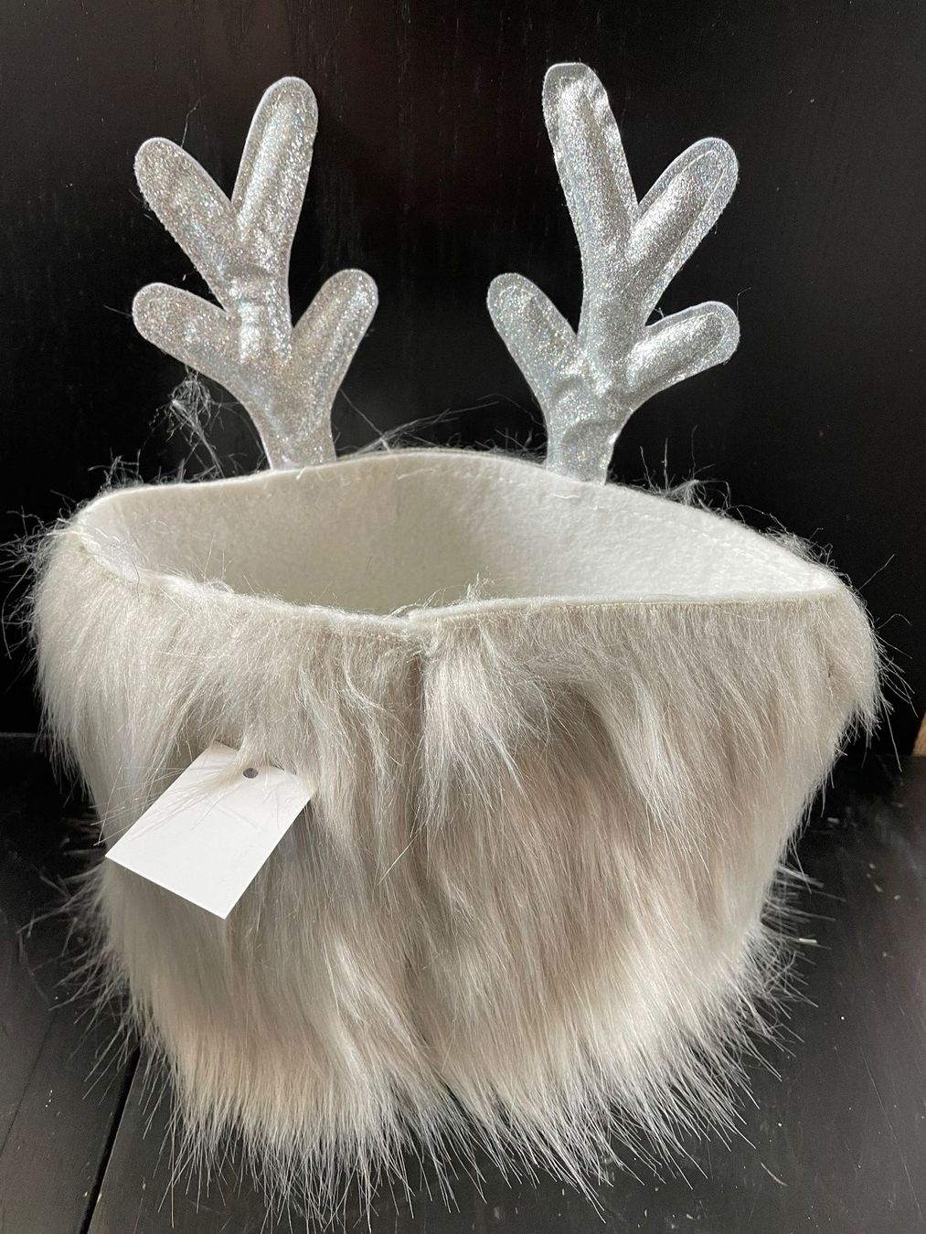 Tutte le decorazioni: Hirsch/Geschenktaschen mit Kunstfell/Neu/OVP/Silber – Nuovo e nell'imballaggio originale da Volketswil venduto da rubin74