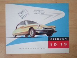 Citroen DS ID 19 - Prospekt Frankreich 6.57 - J006