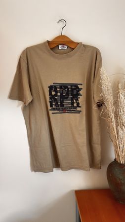 T-Shirt Reporter Deniwear beige Grösse L