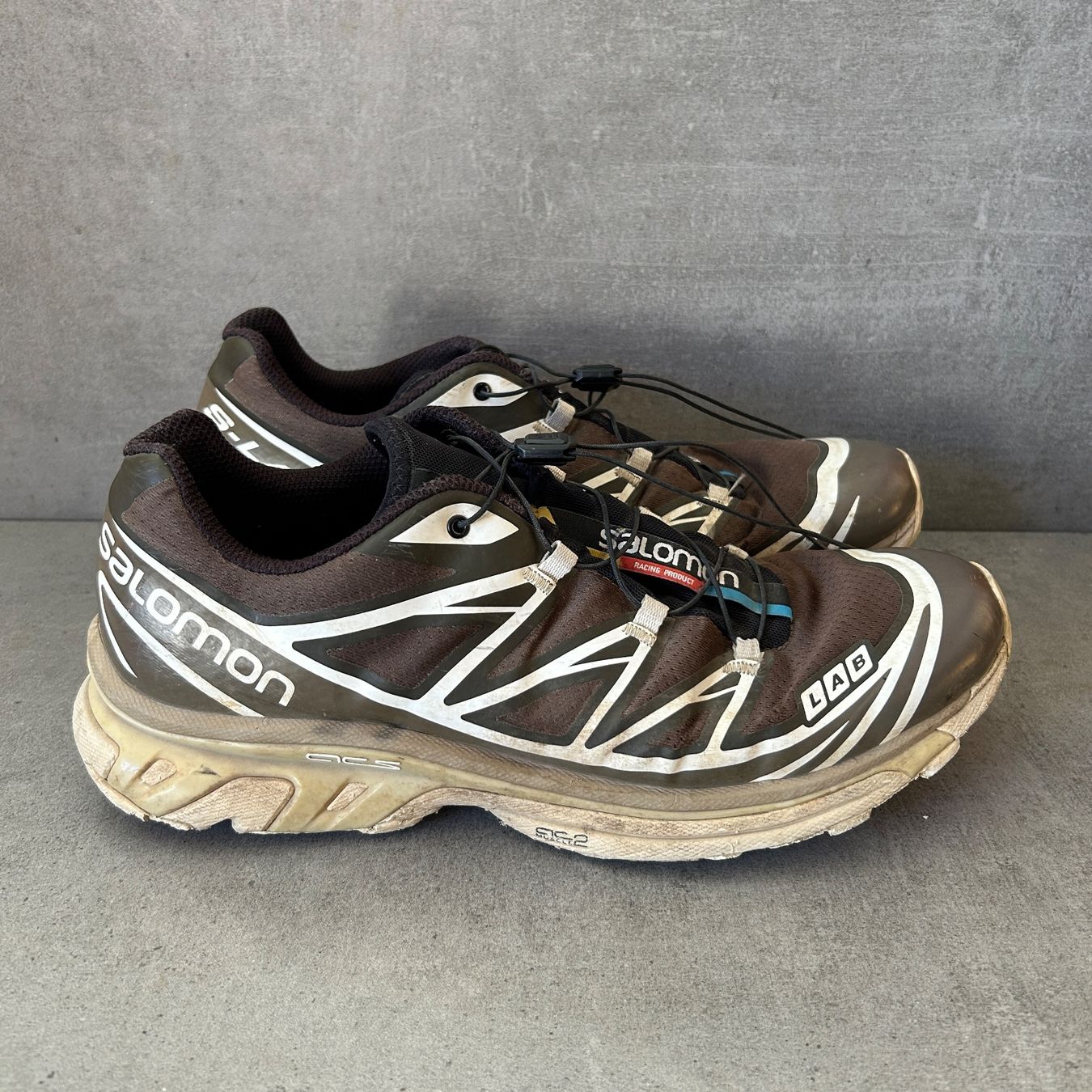 Scarpe da uomo: 2000s Salomon XT-6 Wren Kangaroo – Usato da Bern venduto da shoprestoredvintage