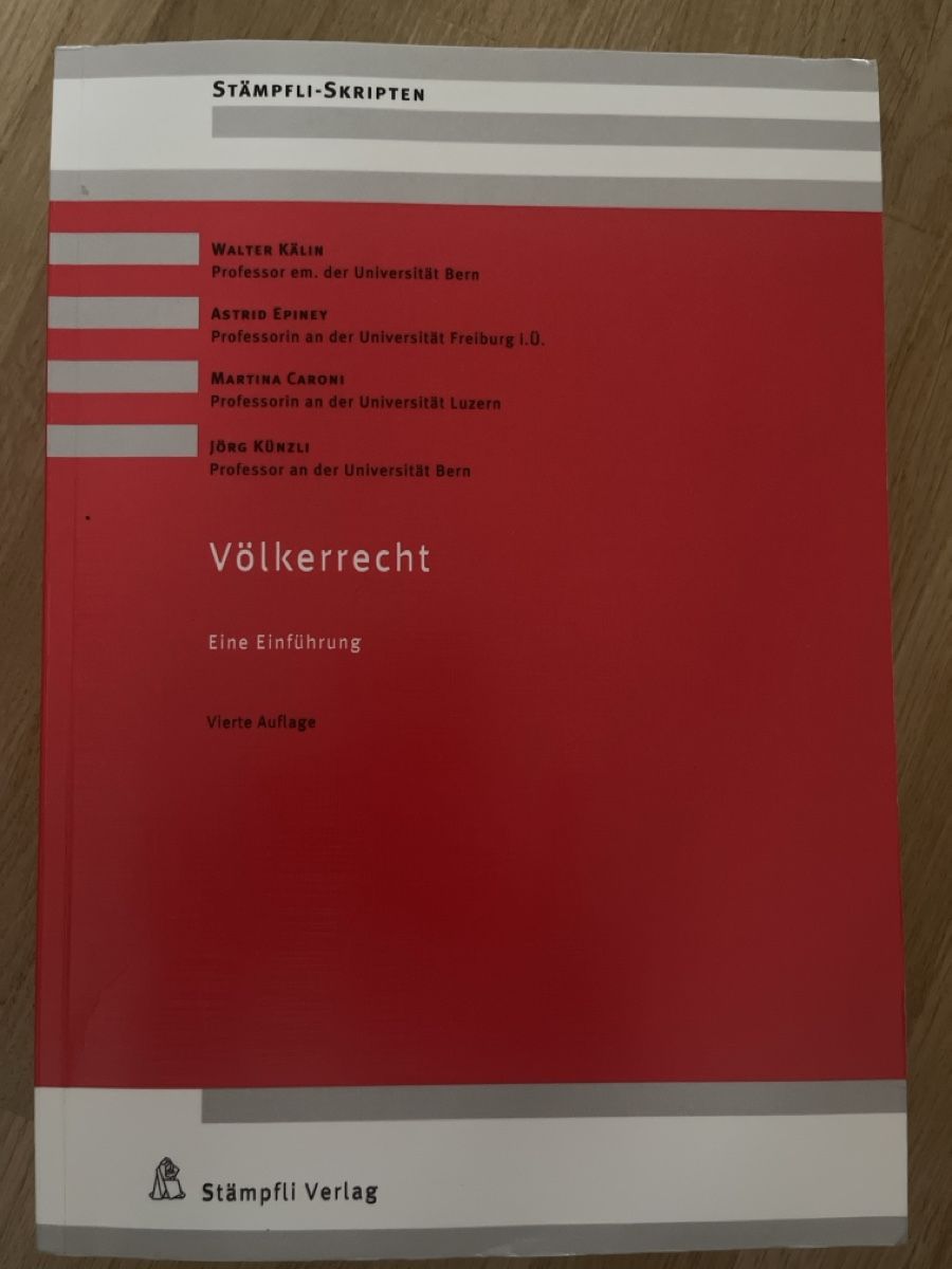 Bücher: Völkerrecht - Eine Einführung (Stämpfli) – Gebraucht aus Zollikofen von wuejo