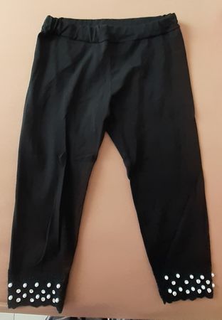 perlenverzierte Radler-Leggins - knielang - Grösse M