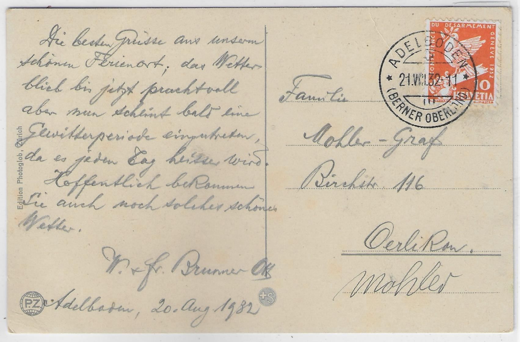 Cartoline postali: Adelboden mit Wildstrubel - Litho – Usato da Ettingen venduto da Kartenplanet 1