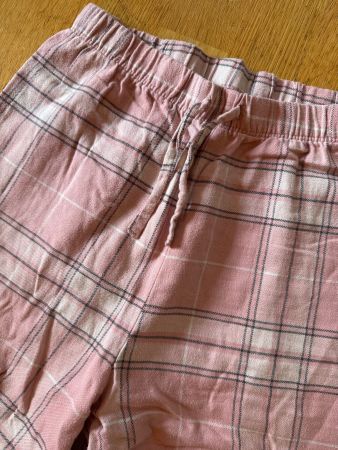 Rosa Flanell Hose Gr. 146/152
