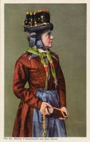 Goms   VS  -   alte Frauen-Tracht im Ober-Wallis