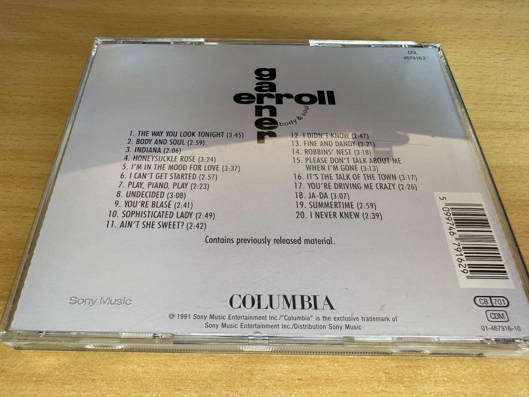 CDs: Erroll Garner – Body & Soul – Gebraucht aus Rikon im Tösstal von Alpenmutz 1