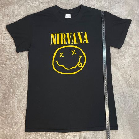 Nirvana Smiley Band T Shirt Schwarz Grösse S Baumwolle