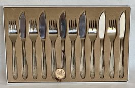 WMF Fischbesteck für 6 Personen aus Edelstahl mit Fisch-Moti
