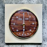 Station météo SUNDO baromètre thermomètre bois laiton verre