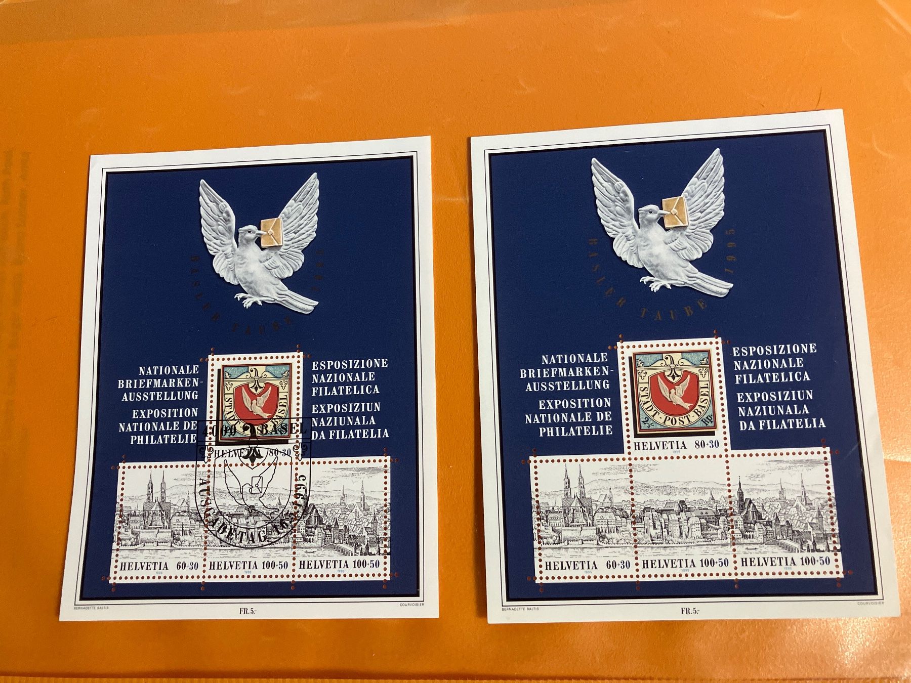 Tutti i francobolli: 1995 NBA Basler Taube Block W79 – Usato da Cunter venduto da Bicasi58 1