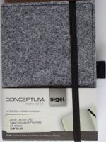 Notizbuch Conceptum, Design, pure grey, blanco, FILZ-Hülle