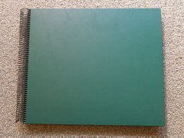 Leeres Fotoalbum Album Spiralbindung Tannengrün Globus