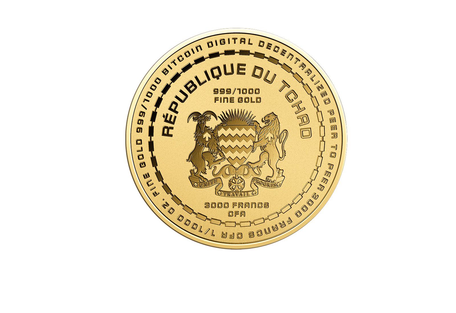 BITCOIN 1/1000 Oz Gold Münze 3000 Francs Chad 2023 999 Gold (Neu und  originalverpackt) in Sulgen für CHF 110 – mit Lieferung auf Ricardo kaufen