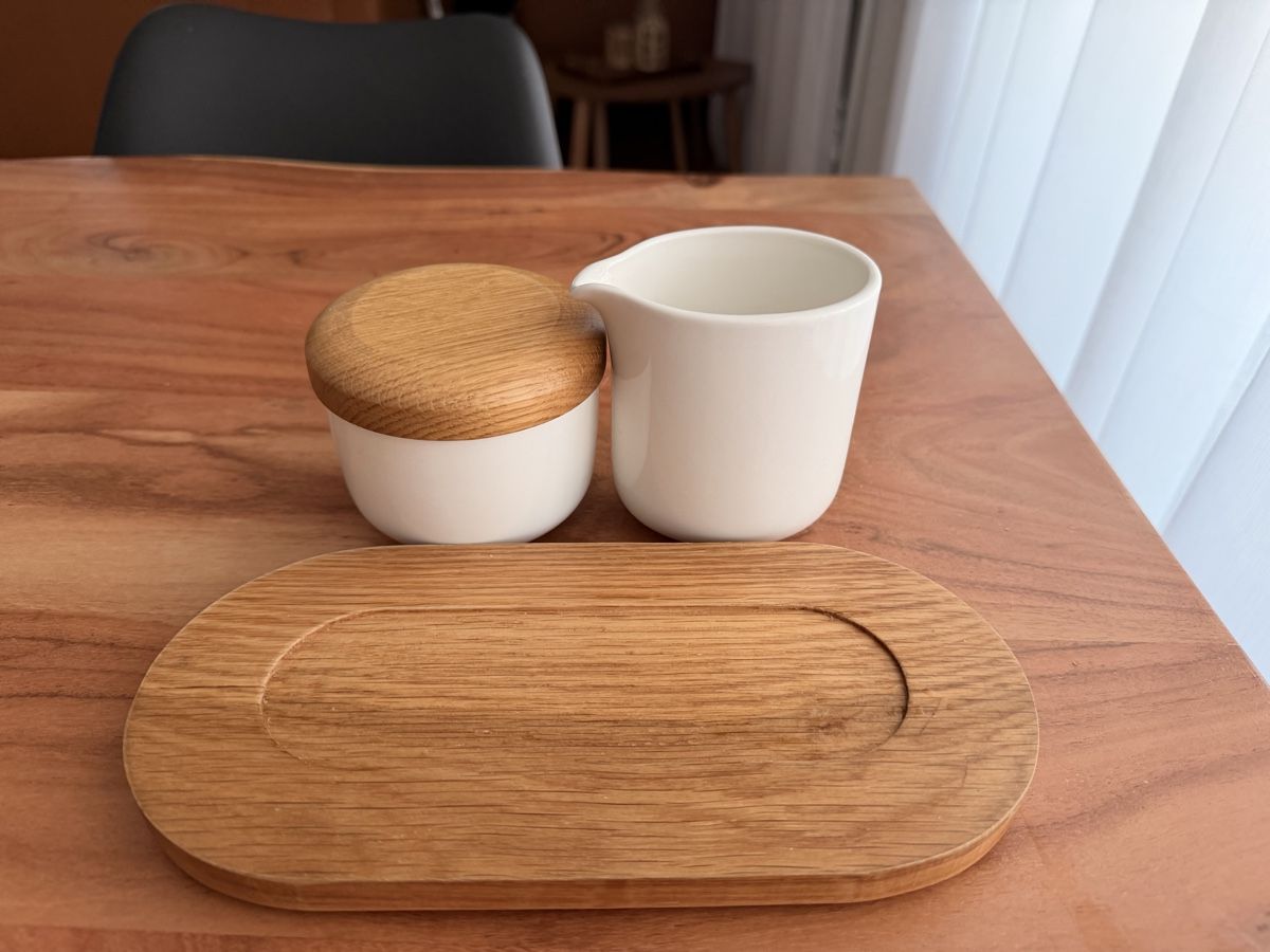 Set di piatti: Tchibo Design Set Holz & Keramik – Tablett, Kännchen & Dose – Nuovo (secondo la descrizione) da Buchs AG venduto da GresaaB 6