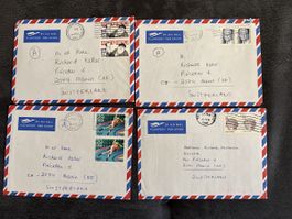 Enveloppes vintage Air Mail - Suisse - Collection 4 pièces 