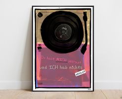 Rammstein Vinyl Turntable Kunst Urban Du hast Bild Lyrics