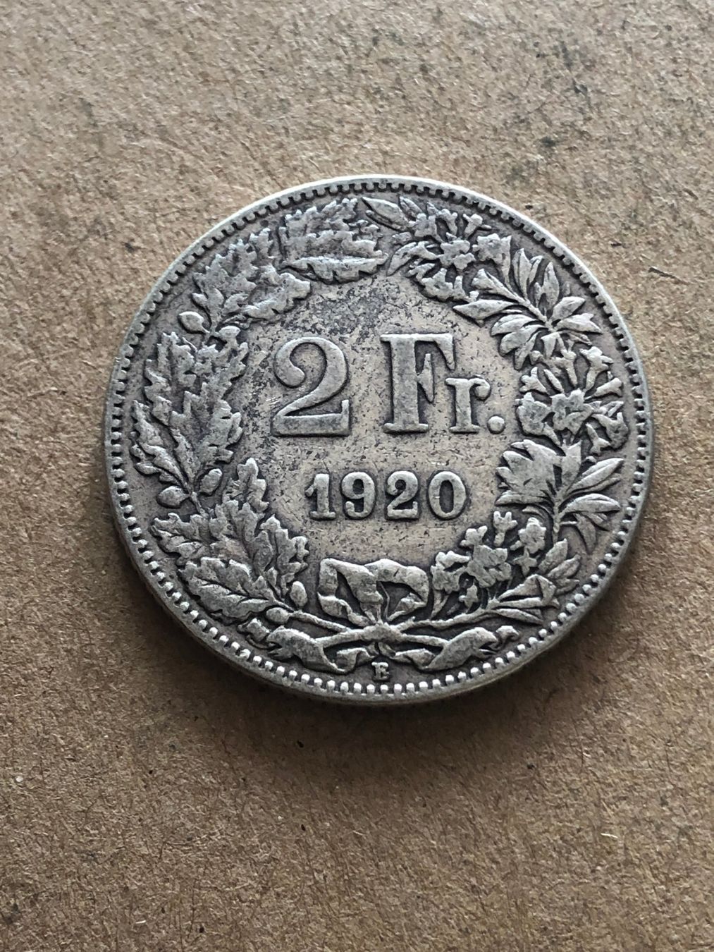 Alle Münzen: 2 Fr. 1920 – Gebraucht aus Schötz von Odpa