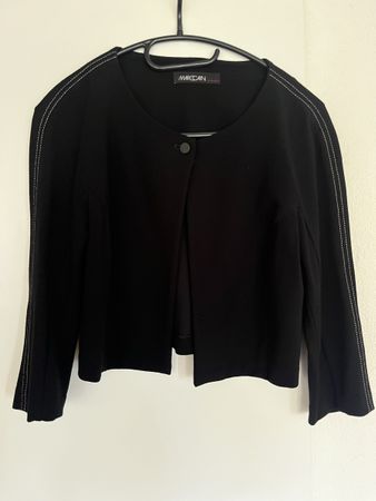 Marc Cain Crooped-Jacke Schwarz Gr. N2 Top Zustand!