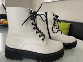 -damen -boots ,weiss , schaft 16 cm, gr.40