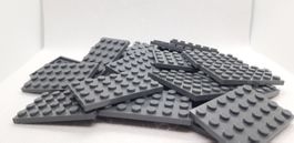 Lego 25 Stk. Platte 4x6 (dark stone gray)