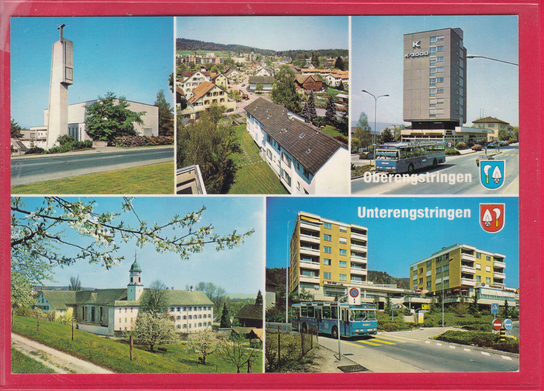 Cartoline postali: OBERENGSTRINGEN ( UNTERENGSTRINGEN MIT KLOSTER FAHR – Usato da Oberrieden venduto da Gebirgsstelze