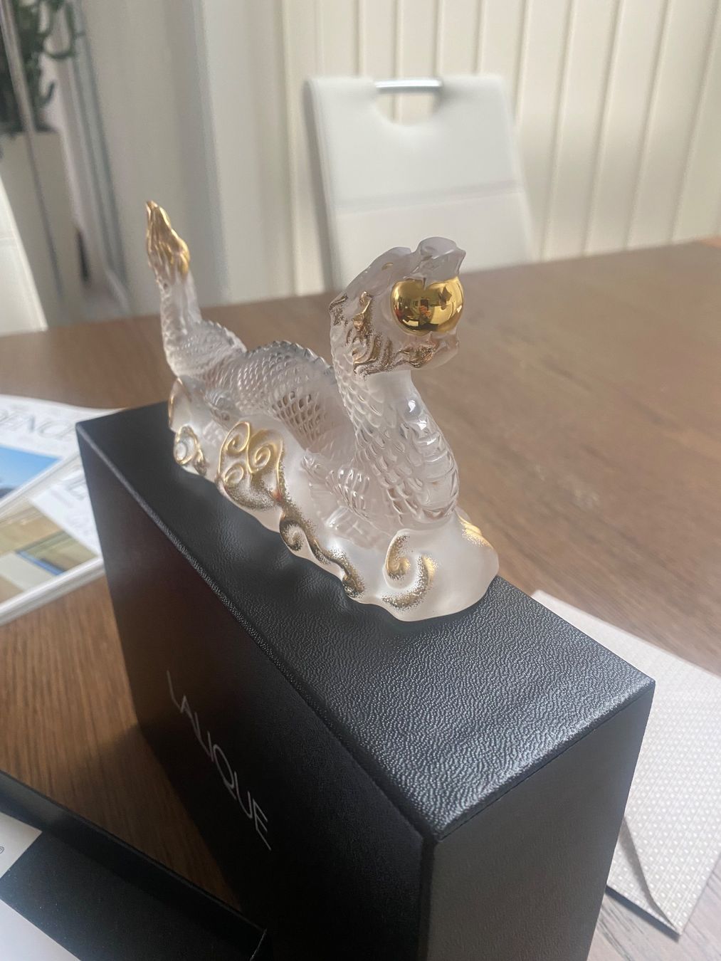 Statuette: Lalique Dragon White-Gold – Nuovo e nell'imballaggio originale da Wädenswil venduto da Claudio_727 2