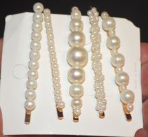Schmuckset E-109 – 5 Haarspangen mit Kunstperlen