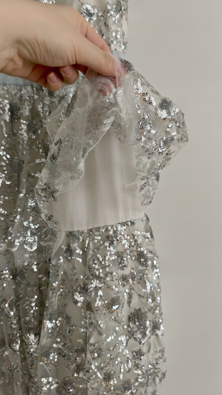 Self-Portrait Vestiti: Self Portrait Sequin Dress,silver champagne, wedding – Nuovo e nell'imballaggio originale da Erlenbach ZH venduto da rem_p5dd 6