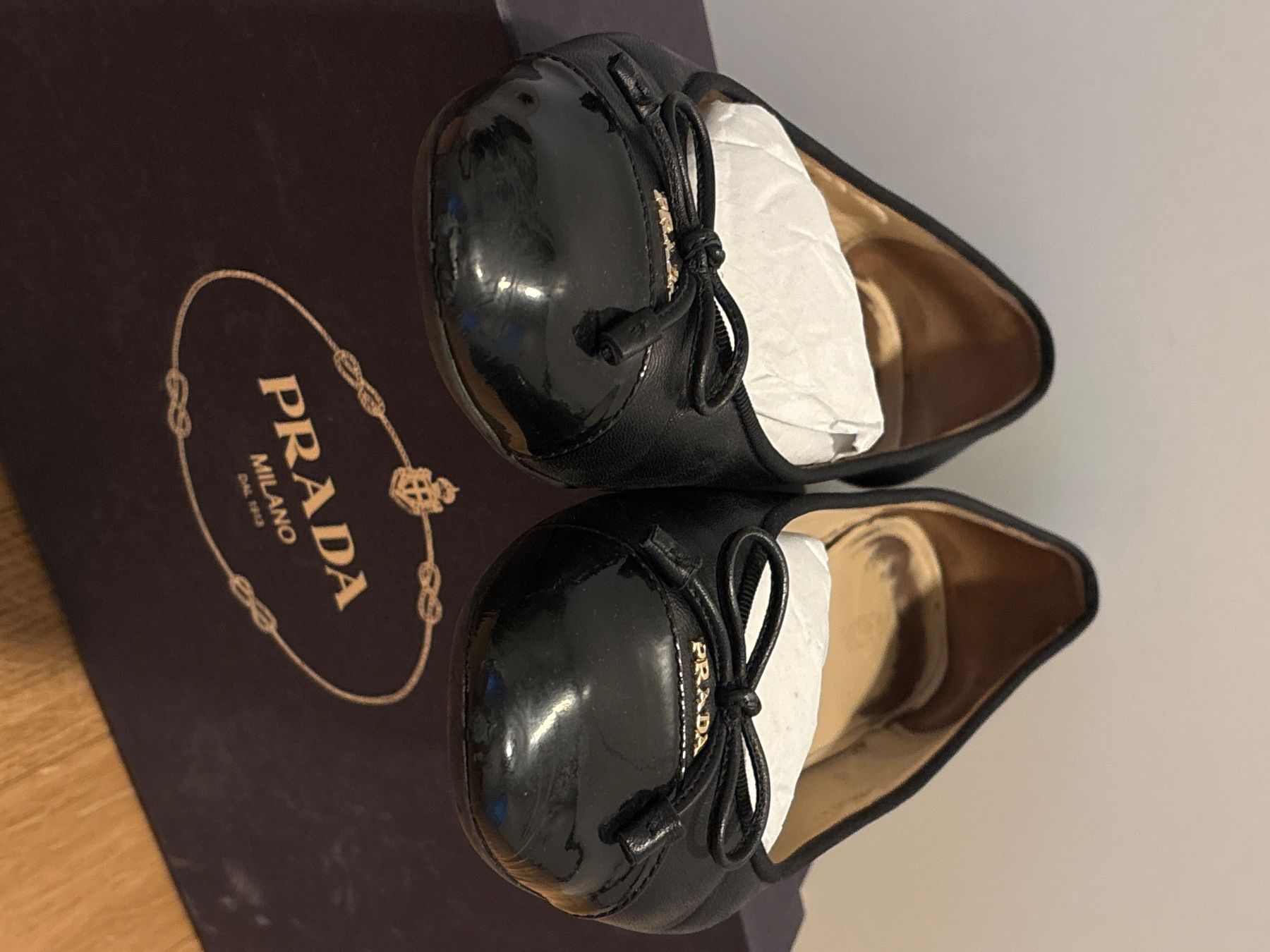Prada Scarpe da donna: Prada Ballerinas, 41, Nappa Leder, Schwarz – Usato da Zürich venduto da stefwax12 3