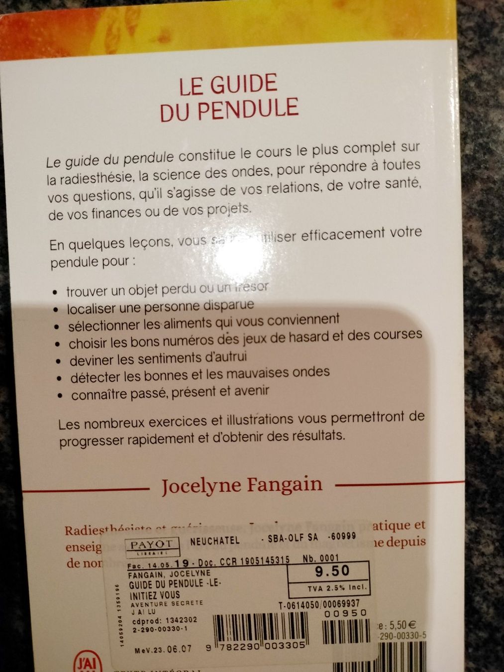 Bücher: Le guide du pendule Jocelyne Fangain aventure secrète – Gebraucht aus Cortaillod von rozinna 1