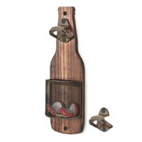 🤩NEU Flaschenöffner Wand Holz mit Kronkorkelbox