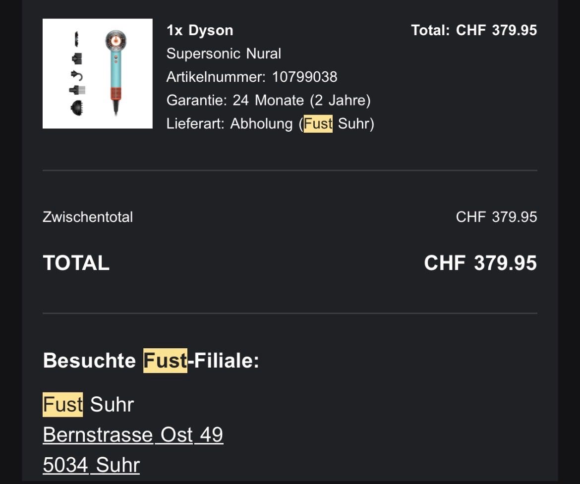 Dyson Föhn: Dyson Supersonic Nural – Neu (gemäss Beschreibung) aus Muhen von CitizenA 3