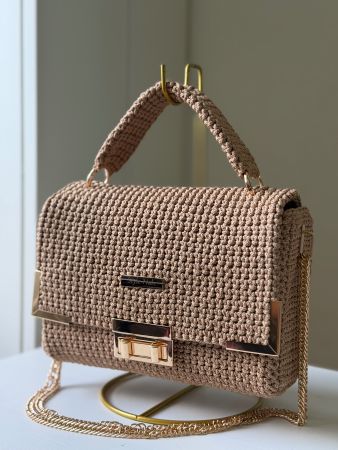Sac crocheté fait main – chic & élégant  (beige)