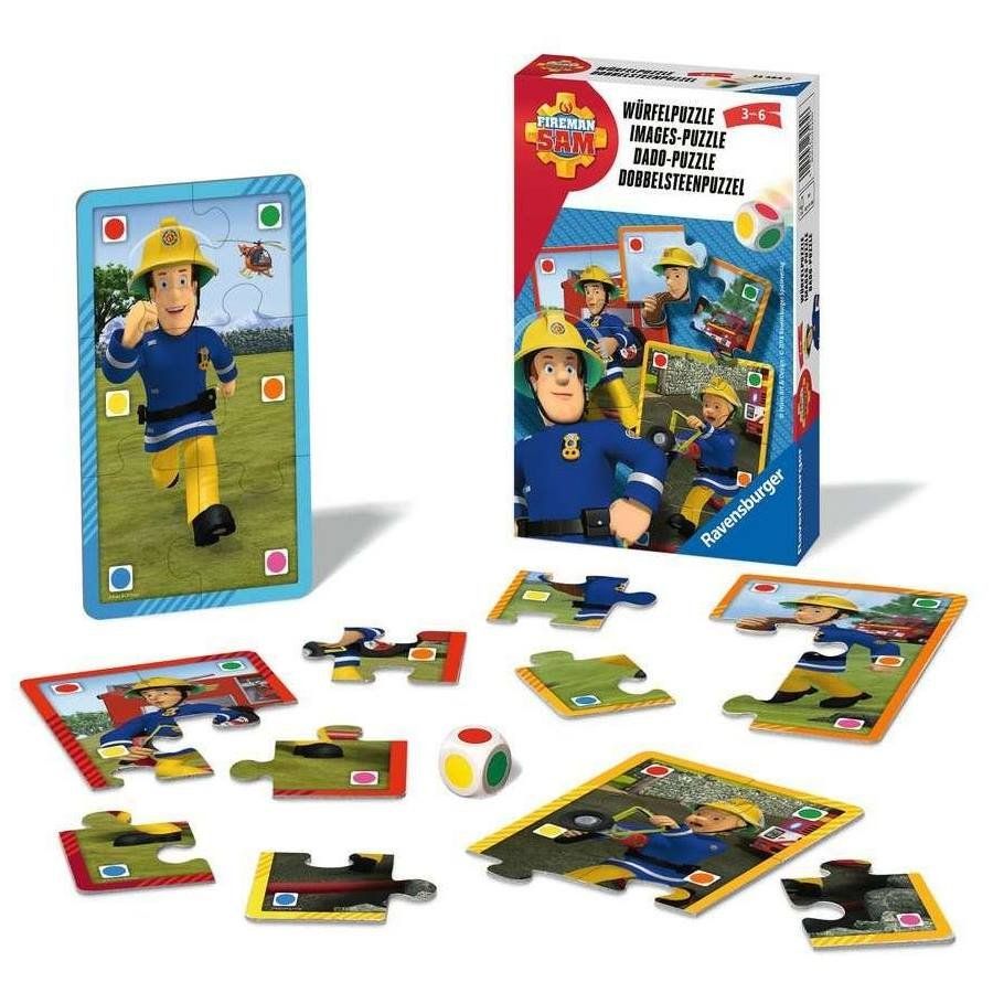 Ravensburger Puzzles: Ravensburger Feuerwehrmann Sam - Würfelpuzzle – Neu und originalverpackt aus Oensingen von Liquidations-Shop
