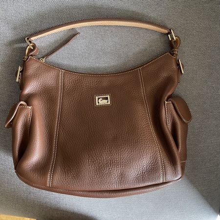 Dooney & Bourke Hobo Bag, braune Leder-Schultertasche