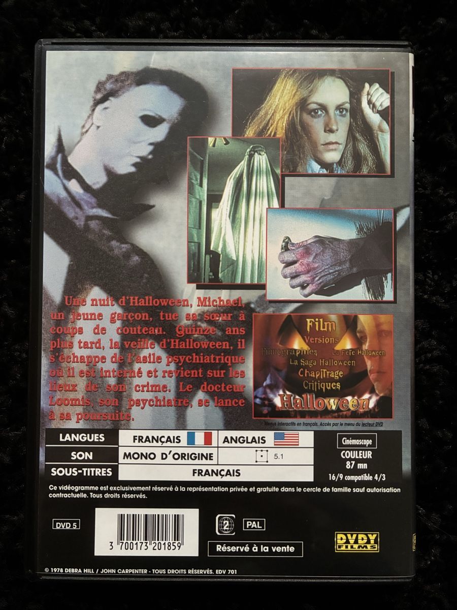 Tous les DVDs: DVD Halloween – D'occasion à Neyruz FR par Shcc17 1