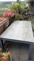 Gartentisch anthrazit Tischplatte grau 180x90cm