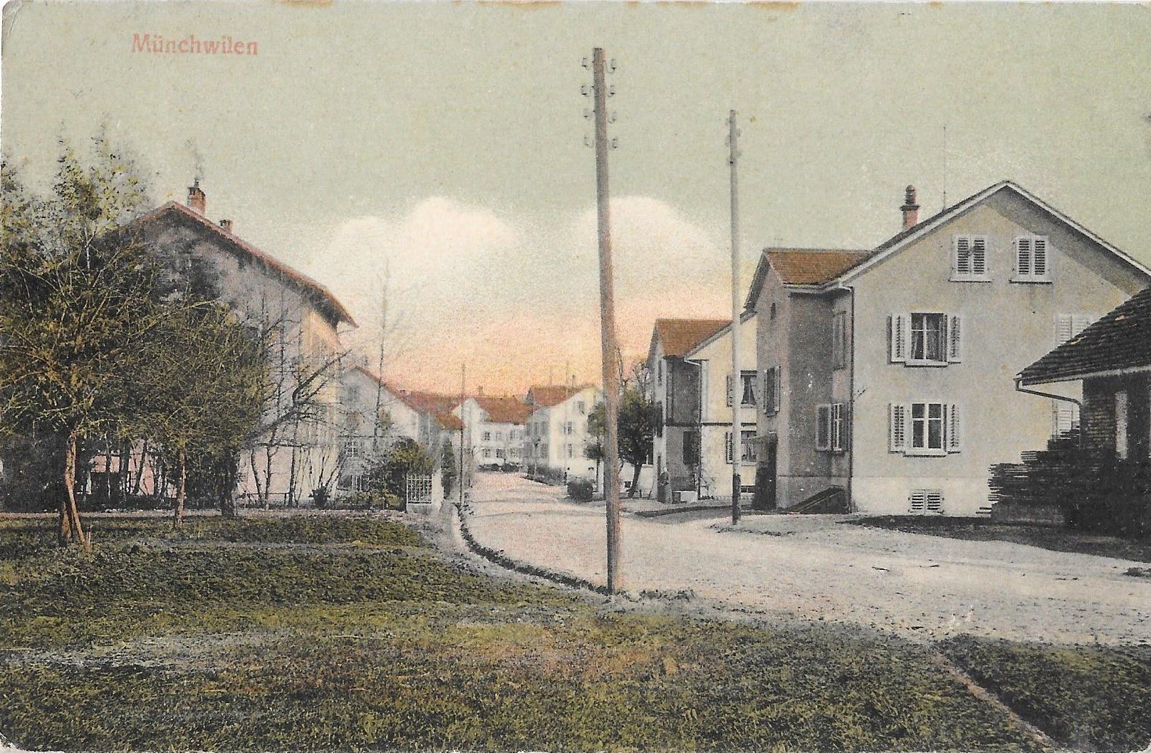 Cartoline postali: Münchwilen Strassenpartie – Usato da Olten venduto da clotaldi