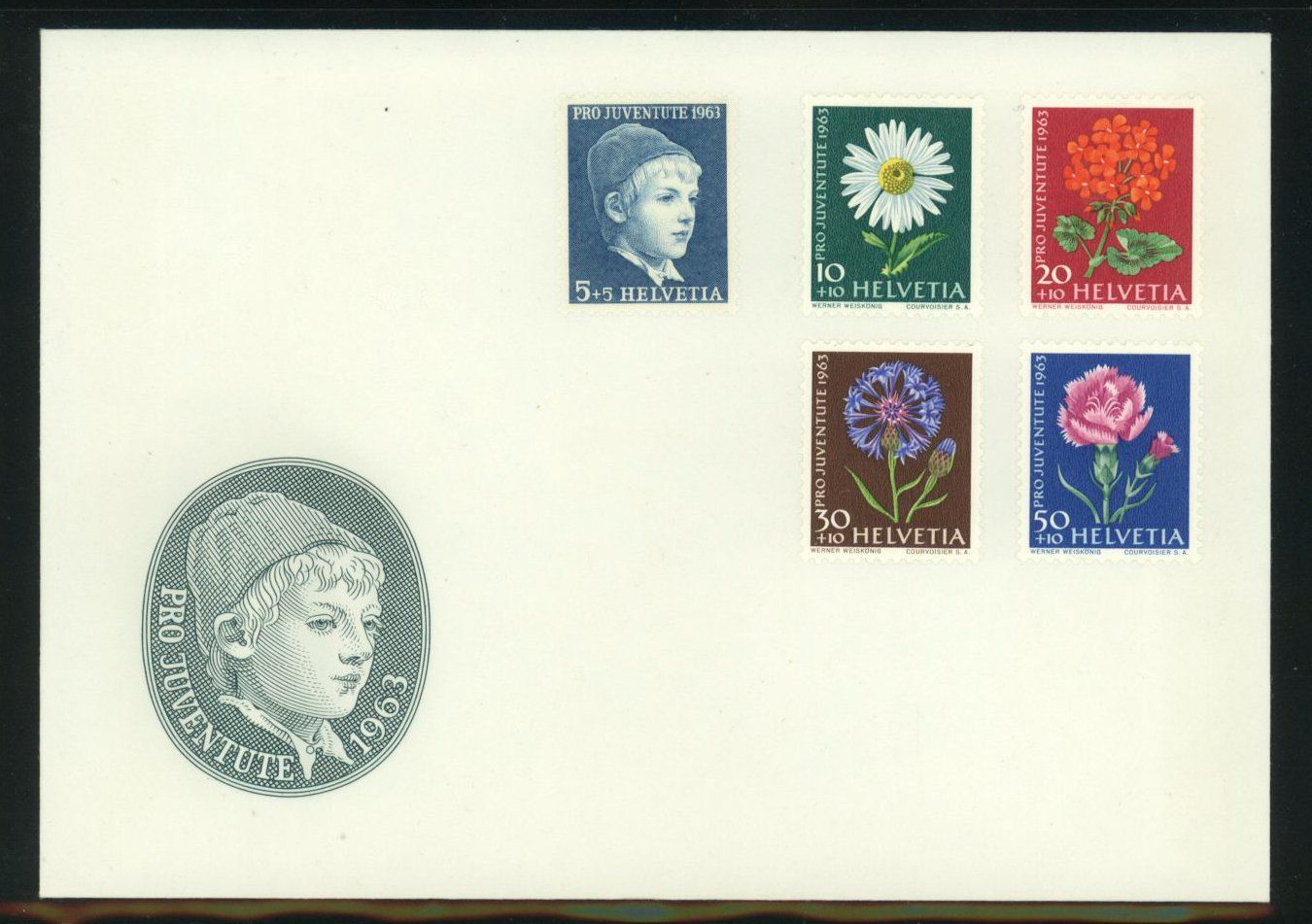 Tutti i francobolli: 1963, Pro Juventute, FDC, Ersttagsbrief, OHNE STEMPEL – Usato da Willisau venduto da Vollstempel