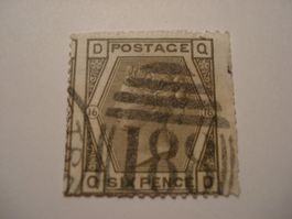 Grossbritannien uralte Marke 6 Pence, o