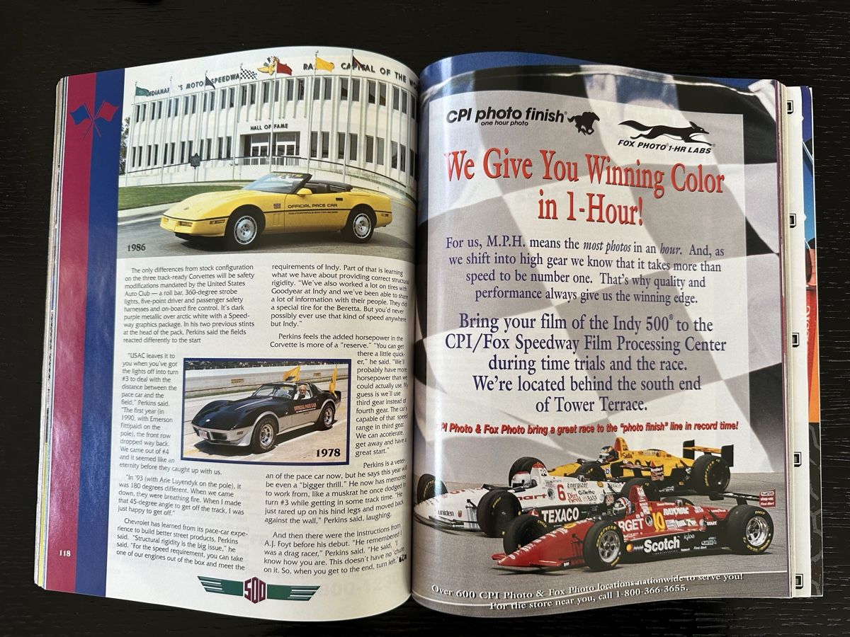 Sammelbilder & Trading cards: Program der 79. Austragung der Indy 500, 1995. – Gebraucht aus Bern von 3636-agb 2