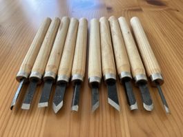 Holzschnitzwerkzeuge 10-teiliges Set neuwertig