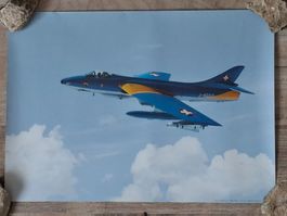 Hunter Fliegerstaffel 7 Poster Schweizer Luftwaffe