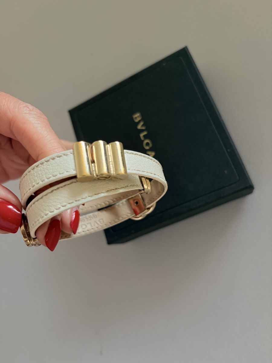 Bulgari Bracciali & Braccialetti: Bracelet cuir blanc Bulgari – Usato da Neuchâtel venduto da maxmar01 4